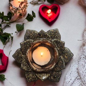 Handmade Lotus Flower Tealight Holder
